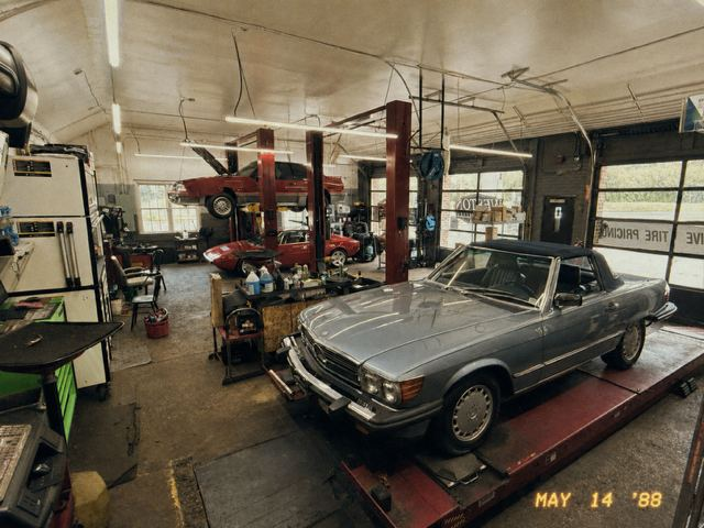 Historic view inside Weston Automotive